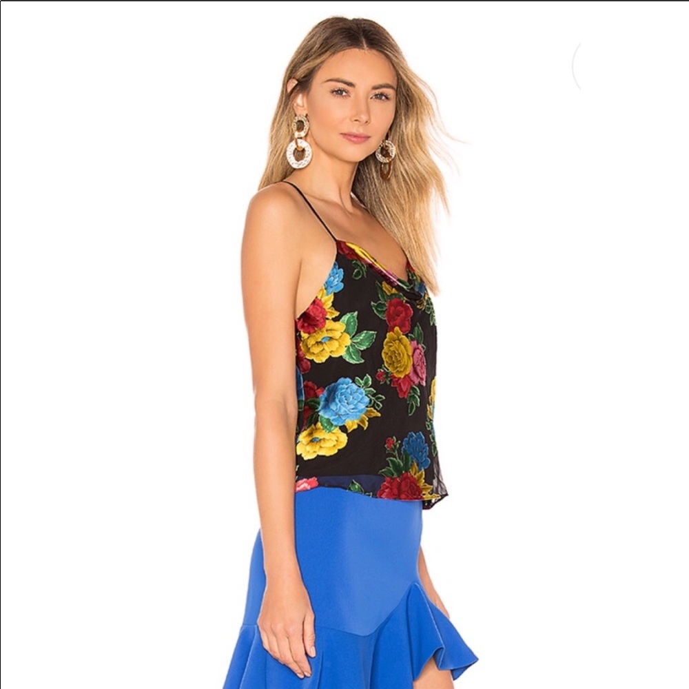 Alice + Olivia Floral Silk Cami